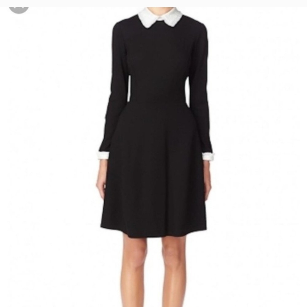 Erin by erin fetherston black ivory trim dress